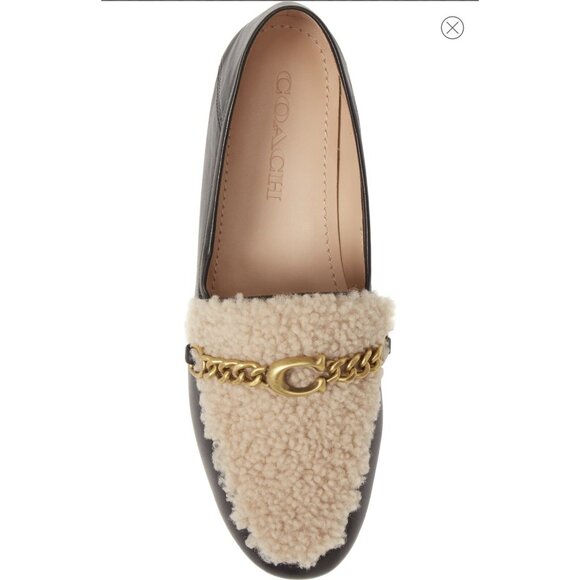 COACH Helena Convertible Loafer with Genuine Shearling Trim, Black, Size 7 - Picture 7 of 13